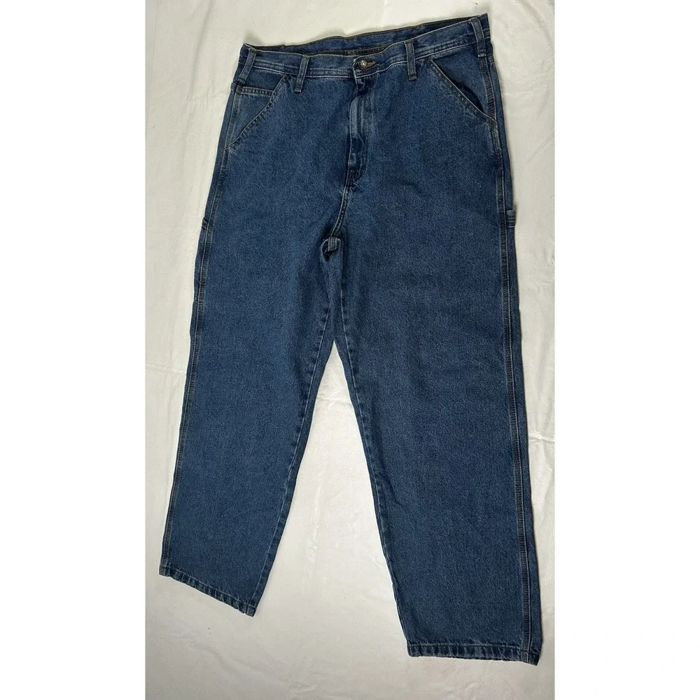NWT Wrangler Rugged Wear 30209 Carpenter Denim Jeans 40 X 32 Light Wash Work